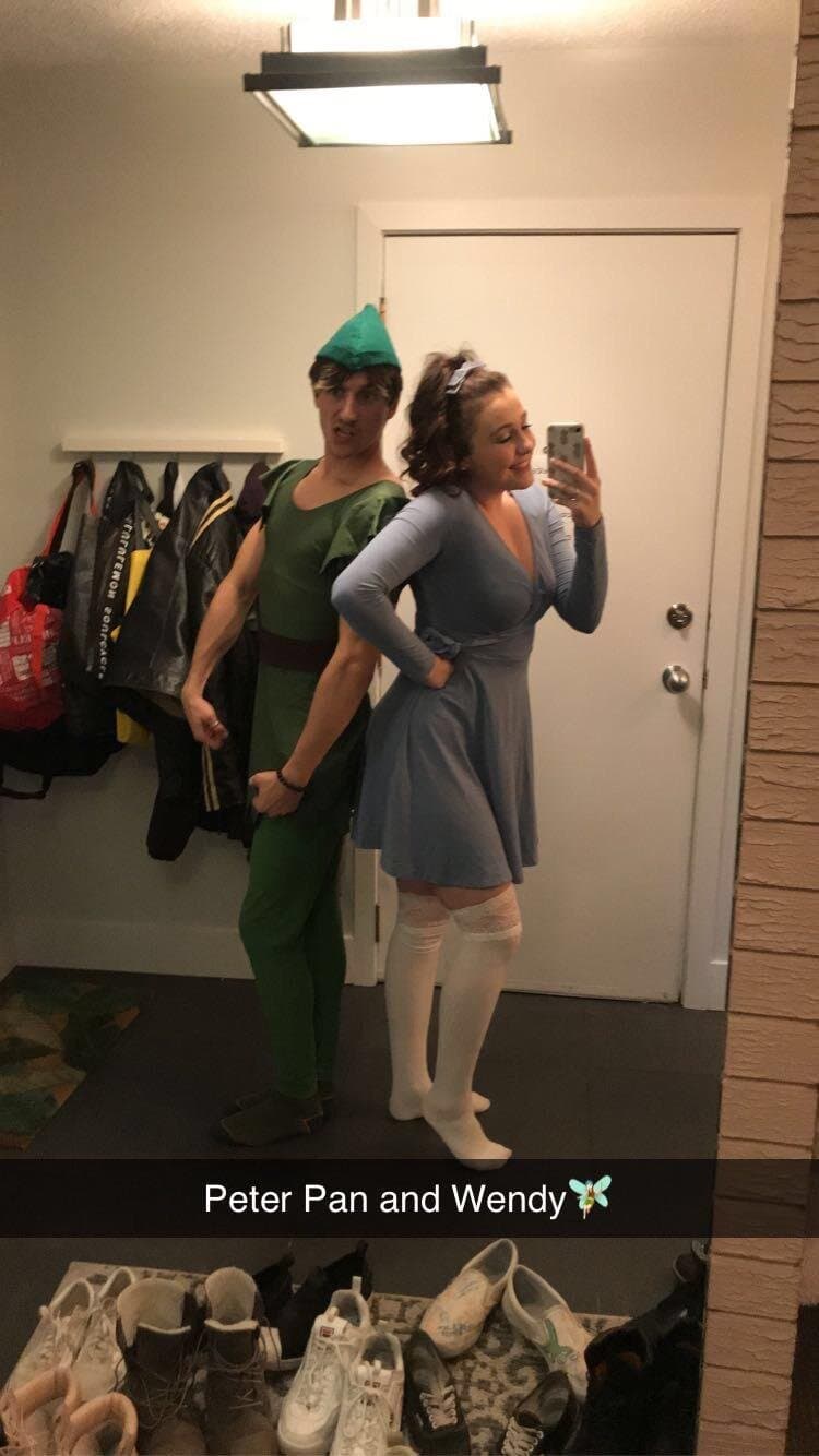 Peter Pan and Wendy at Ana's Halloween party.